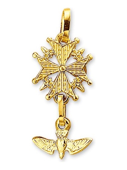 Treasure Collection TC-881292 14 karaat gouden hanger met hugenoot kruis