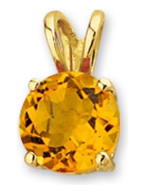 Treasure Collection TC-881616 14 karaat gouden hanger met citrien 10,5 mm