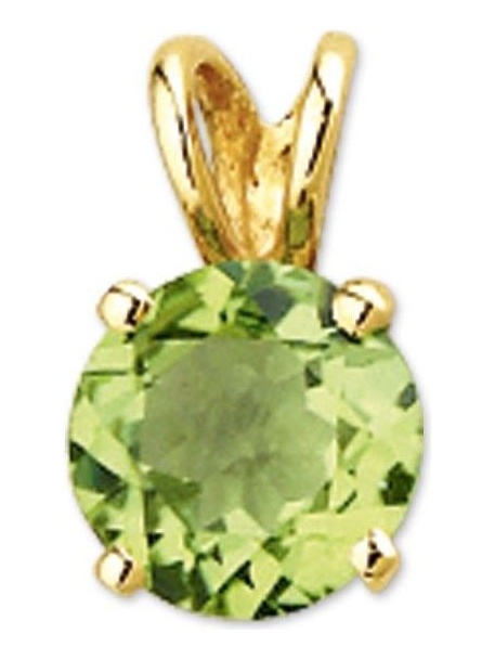 Treasure Collection TC-881617 14 karaat gouden hanger met peridot 10,5 mm
