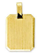 Treasure Collection TC-881311 14 karaat gouden graveerhanger gediamanteerd 18 mm