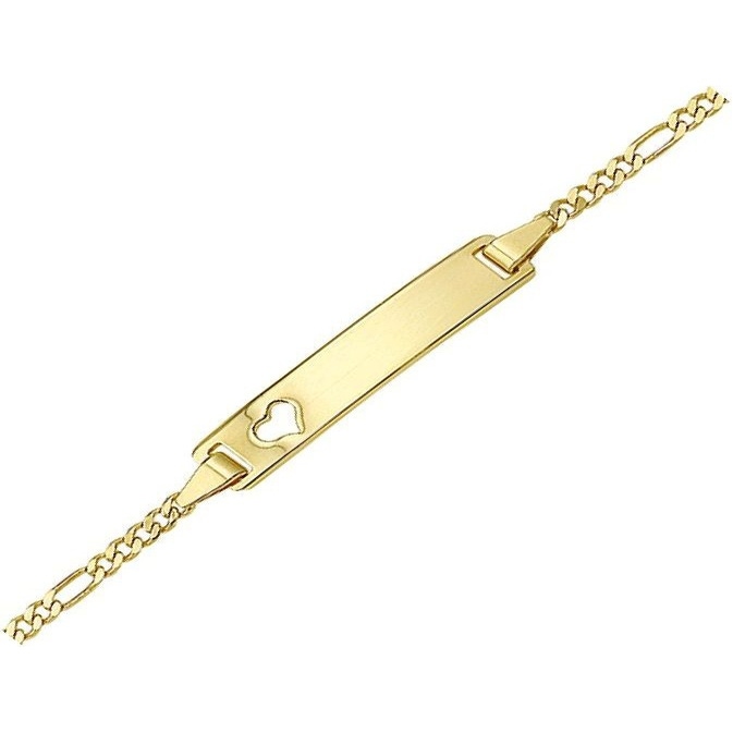 Treasure Collection TC-49571 14 karaat gouden graveerarmband met hartje 5 mm