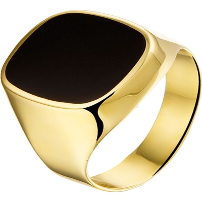 Treasure Collection TC-881598 14 karaat gouden zegelring met onyx 15 mm