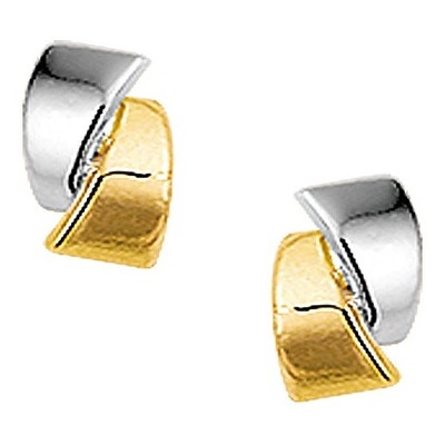 Treasure Collection TC-42825 Bicolor gouden oorknoppen 7x4 mm