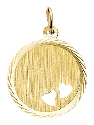 Treasure Collection TC-42944 Gouden graveerhanger hartjes