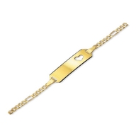 TC-40026 Geelgouden naamplaat armband baby14 karaat