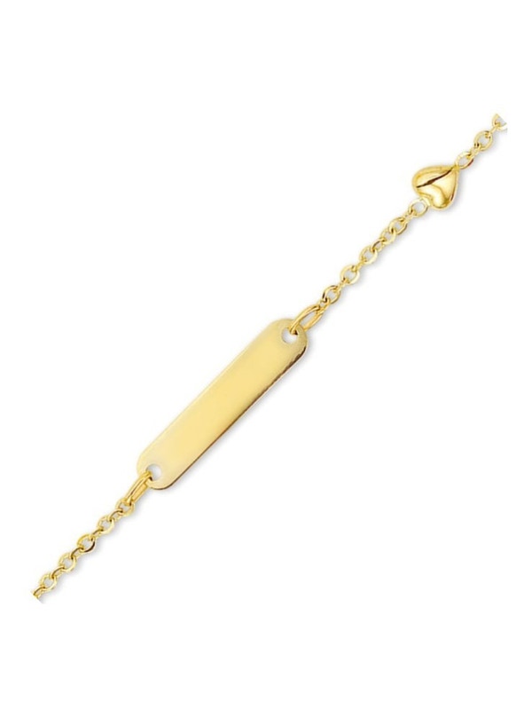 Treasure Collection TC-42973 Gouden naamplaat armband hart