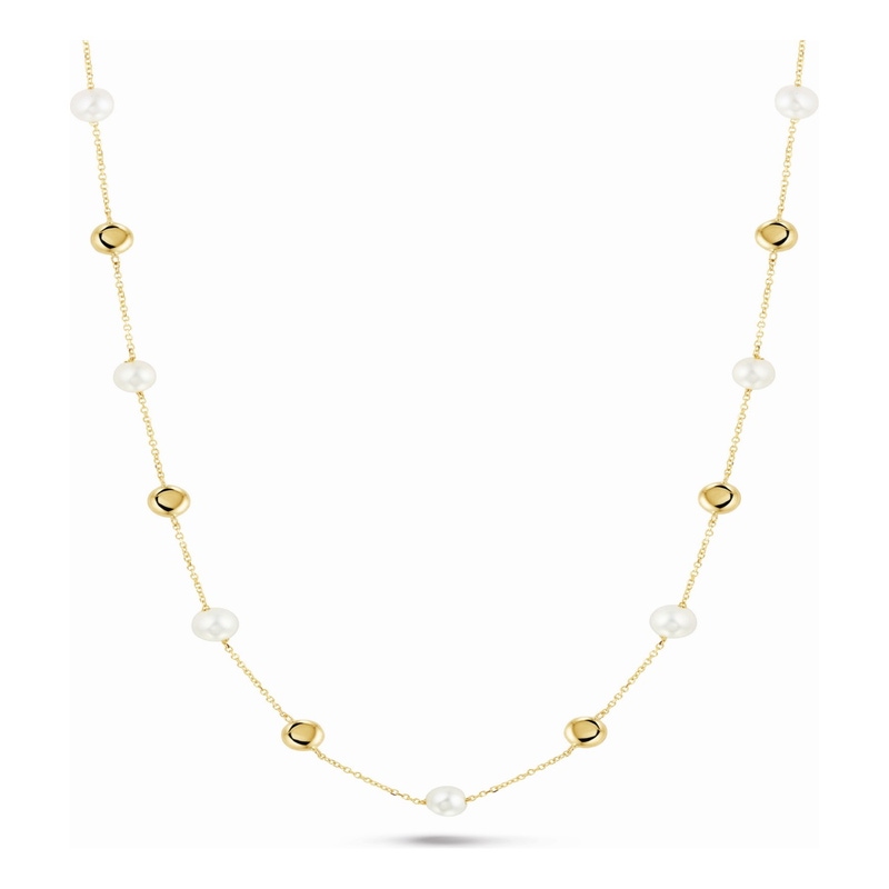 The House Of Jewels THOJ0753 14 karaat gouden collier met parels E040