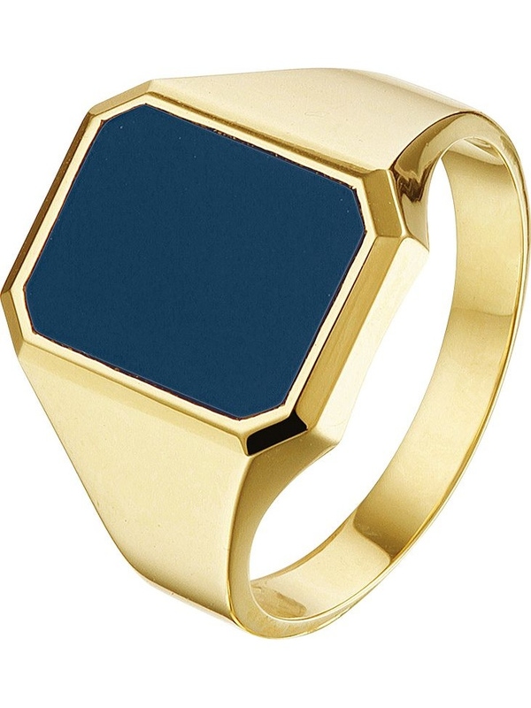 Treasure Collection TC-881600 14 karaat gouden zegelring met lagensteen 12,5 mm