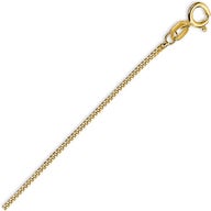 collier gourmette 4-zijdes geslepen 10 mm 41-43-45 cm 14K geelgoud
