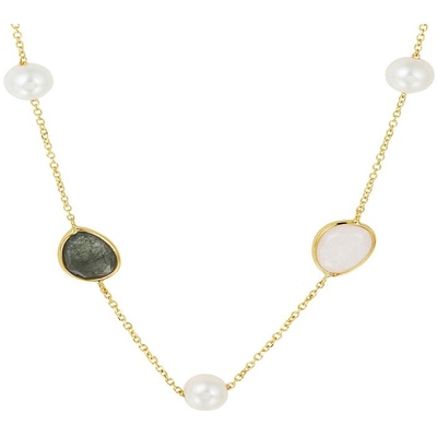 Treasure Collection TC-50693 14 karaat gouden ketting met edelstenen 42-45 cm