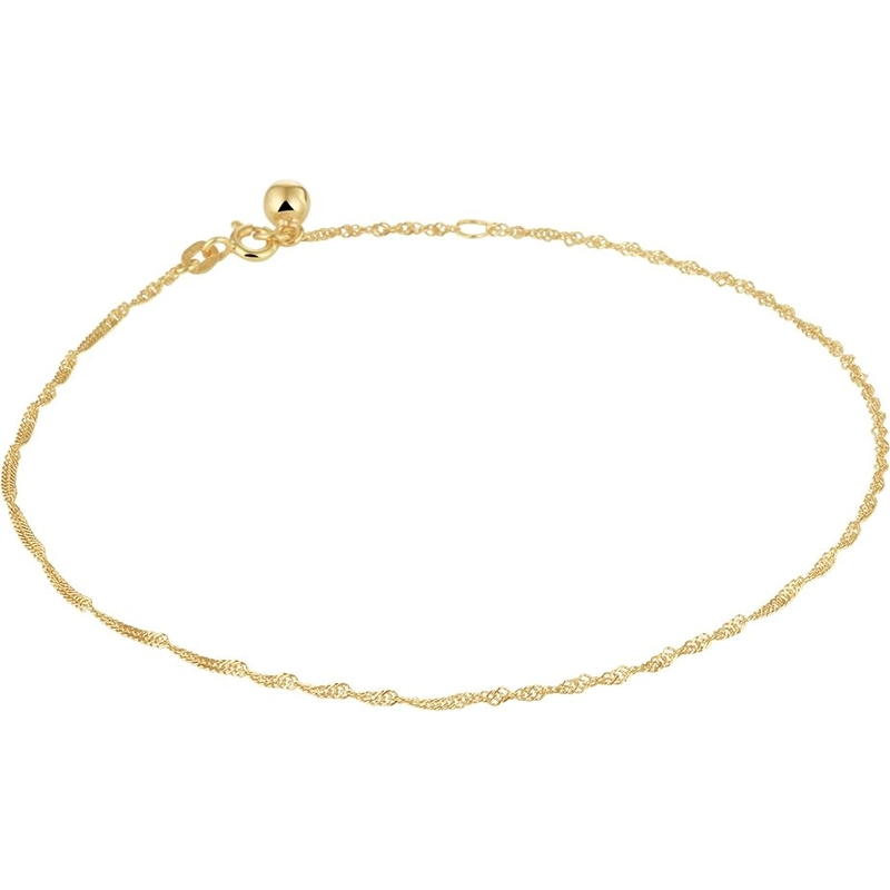 Treasure Collection 883471 14k gouden enkelbandje singapore schakels