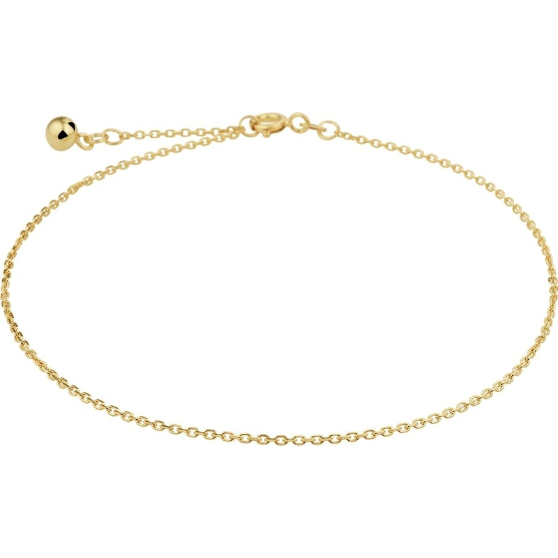 Treasure Collection 883470 14k gouden enkelbandje anker schakels