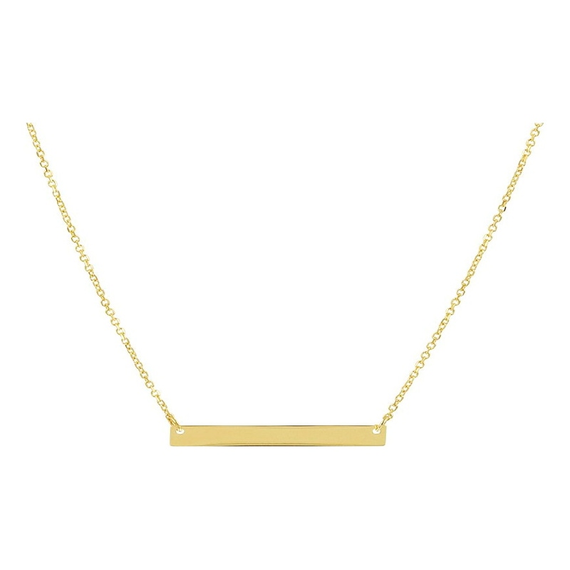 Treasure Collection TC-881934 14 karaat gouden ketting met graveerplaat 43-46 cm