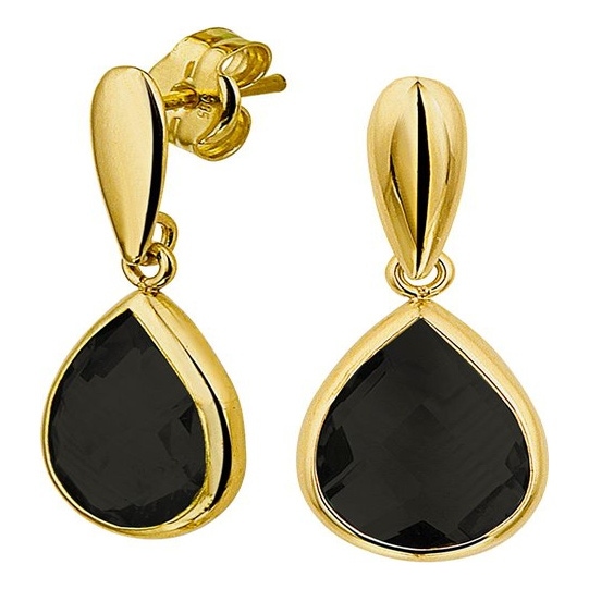 Treasure Collection TC-881895 14 karaat gouden onyx oorhangers 20 mm