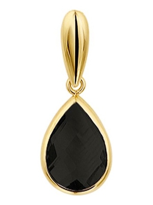 hanger onyx 14K geelgoud