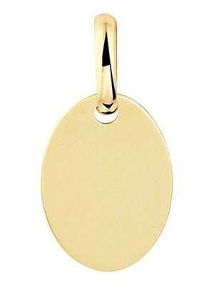 Treasure Collection TC-881902 14 karaat gouden ovalen graveerhanger