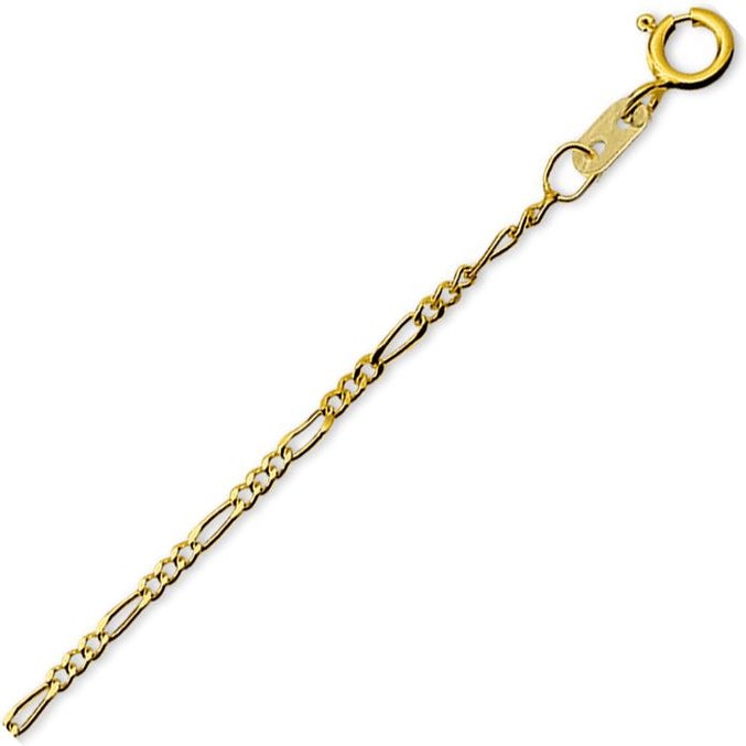 Treasure Collection M102 14 karaat gouden figaro ketting 1,6 mm