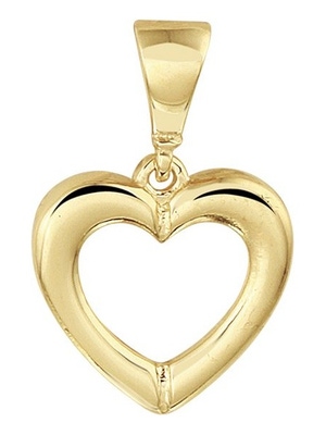 hanger hart 14K geelgoud