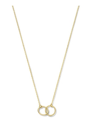 collier rondjes 40 - 42 - 44 cm 14K geelgoud