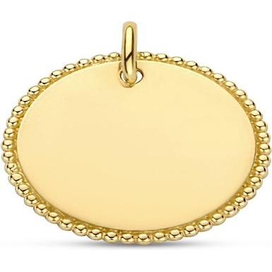 Treasure Collection M101 14 karaat gouden graveerhanger 16 mm