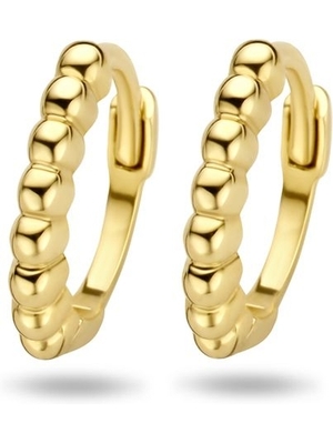 klapoorringen bolletjes 10 mm 14K geelgoud