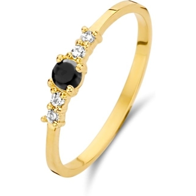 882617 14 karaat gouden ring met zirkonia