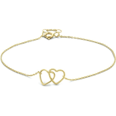 armband hartjes 165 - 175 - 185 cm 14K geelgoud