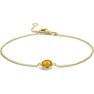 armband citrien 165 - 19 cm 14K geelgoud