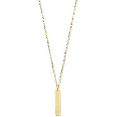 graveercollier plaat 40 mm 42 - 45 cm 14K geelgoud
