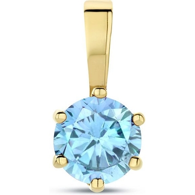 hanger met geboortesteen zirkonia 14K geelgoud