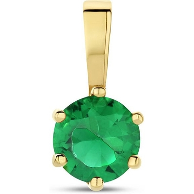 hanger met geboortesteen zirkonia 14K geelgoud