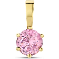 hanger met geboortesteen zirkonia 14K geelgoud