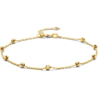 armband bolletjes gediamanteerd 25 mm 165 - 175 - 19 cm 14K geelgoud