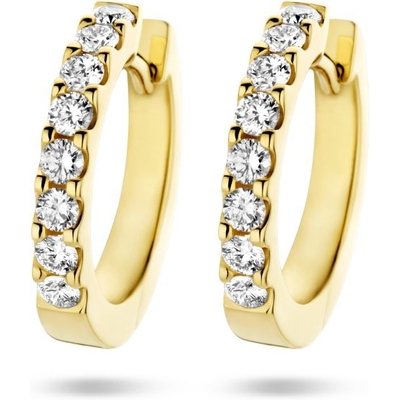 klapoorringen diamant 050ct 2x 025ct h si 14K geelgoud