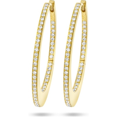 klapoorringen diamant 042ct 2x 021ct h si 14K geelgoud