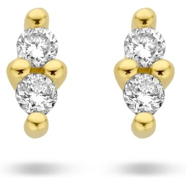 oorknoppen diamant 004ct 2x 002ct h p1 14K geelgoud