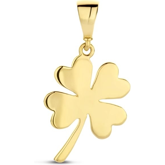 Treasure Collection 883411 14k gouden hanger klaver