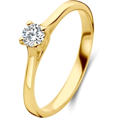 Treasure Collection THOJ3066 14k gouden verlovingsring met 0,20 ct diamant