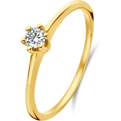 Treasure Collection THOJ3174 14k gouden verlovingsring met 0,15 ct diamant