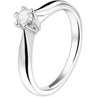 Treasure Collection THOJ1223 14k witgouden verlovingsring met 0,15 ct diamant