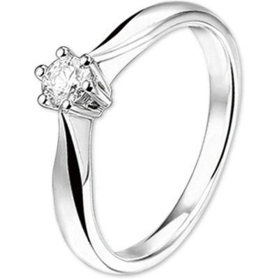 Treasure Collection THOJ1260 14k witgouden verlovingsring met 0,25 ct diamant
