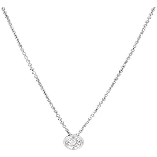 Treasure Collection TC-882028 14k witgouden ketting 41-45 cm met 0,10 ct diamant