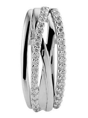 Treasure Collection TC-50725 14 karaat witgouden hanger met 0,17 ct diamant