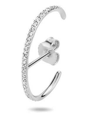 Treasure Collection M085 14 karaat witgouden oorsteker met 0,11 ct diamant