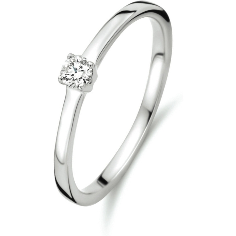 Treasure Collection THOJ1185 14k witgouden ring met 0,10 ct diamant