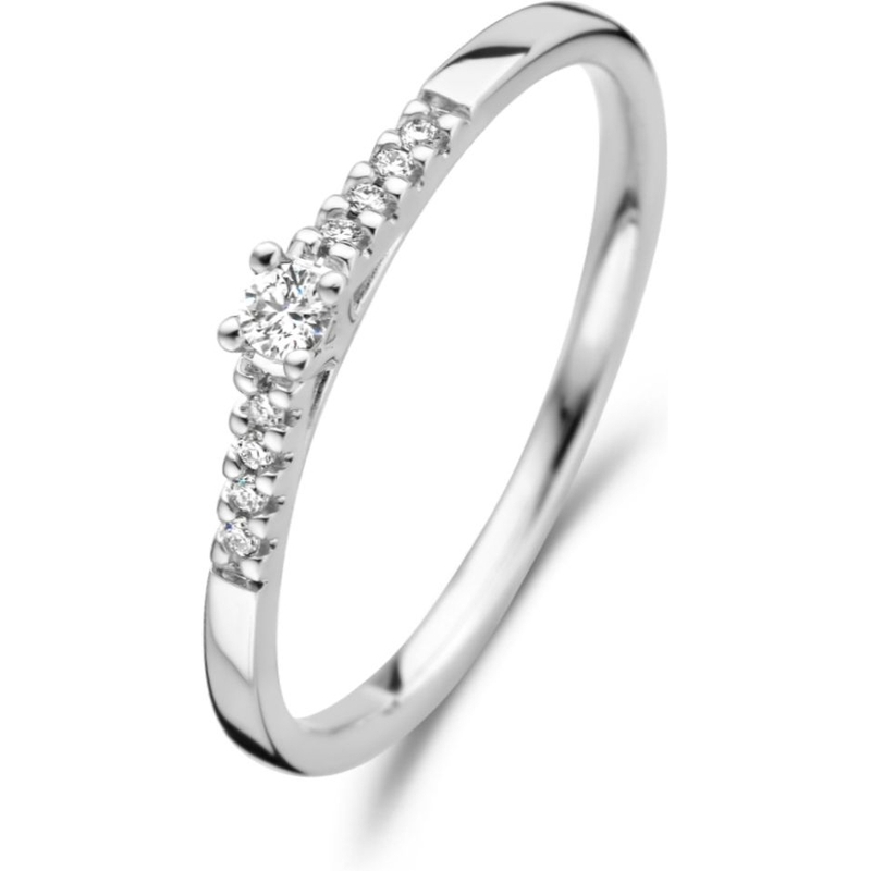 Treasure Collection 882480 14k witgouden ring met 0,07 ct diamant