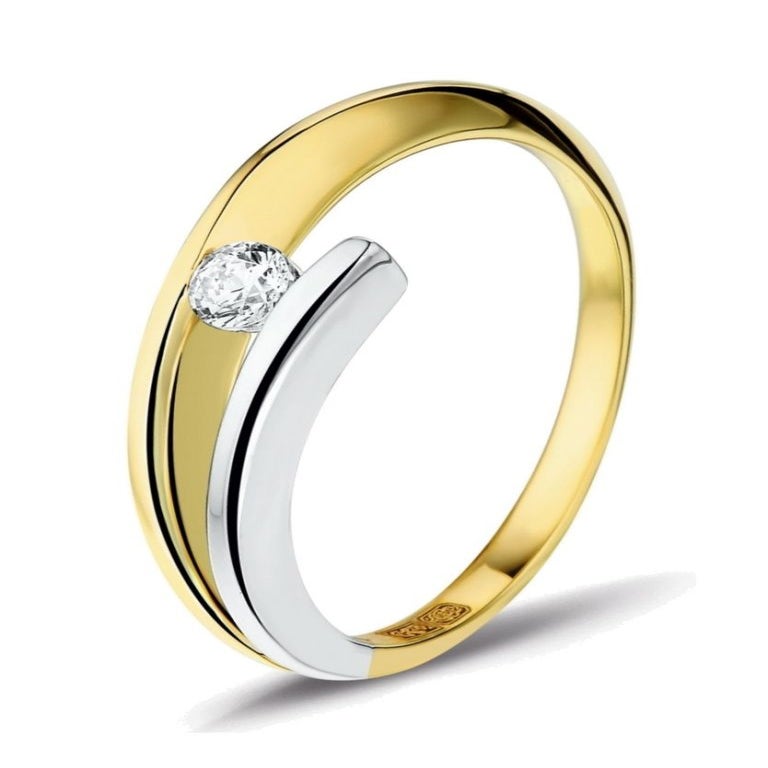 Treasure Collection TC-34545 Bicolor ring met zirkonia