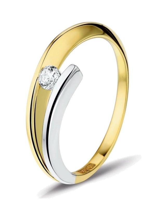 Treasure Collection TC-34545 Bicolor ring met zirkonia