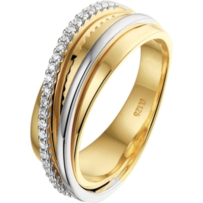 Treasure Collection THOJ1886 14k bicolor gouden ring met 0,125 ct diamant