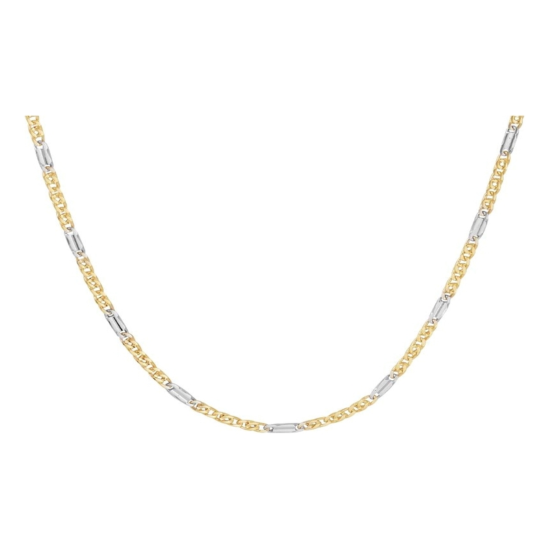 The House Of Jewels THOJ2018 14k bicolor gouden schakelketting 1,9 mm